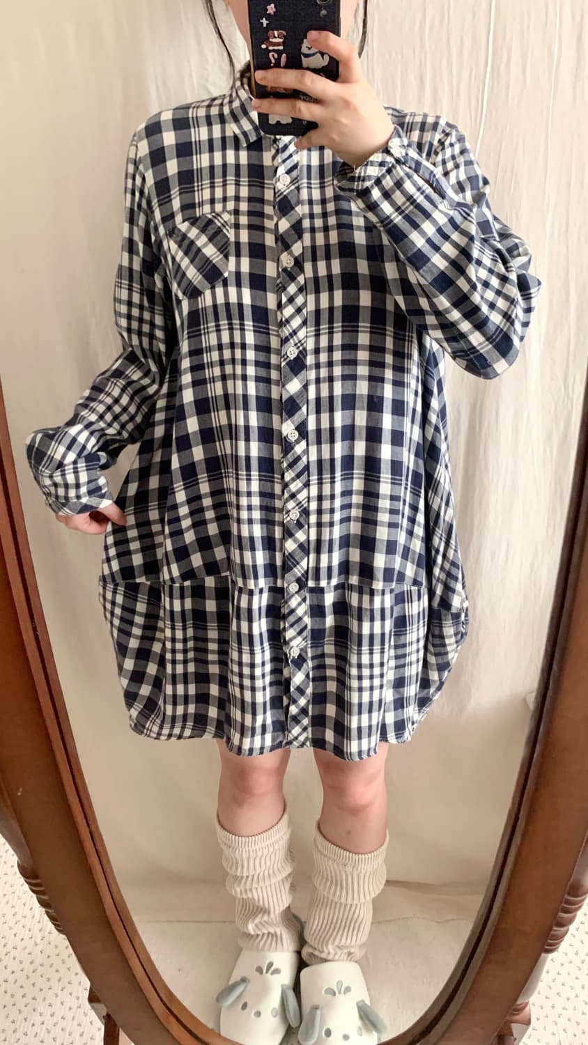 Heart Market 벌룬 체크 셔츠원피스 상품이미지2