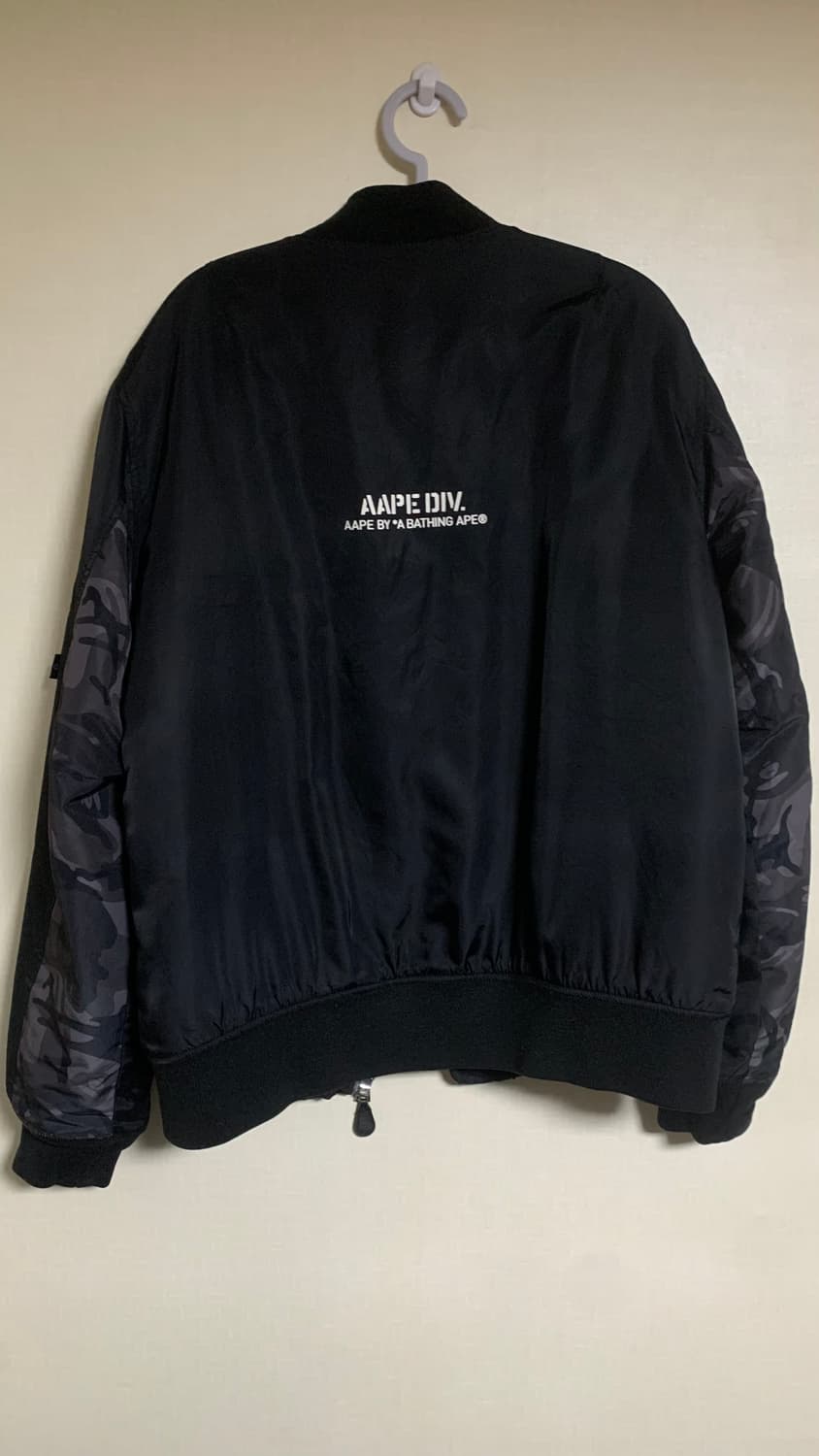 베이프 에이프 블랙 봄버 자켓 XL 상품이미지2