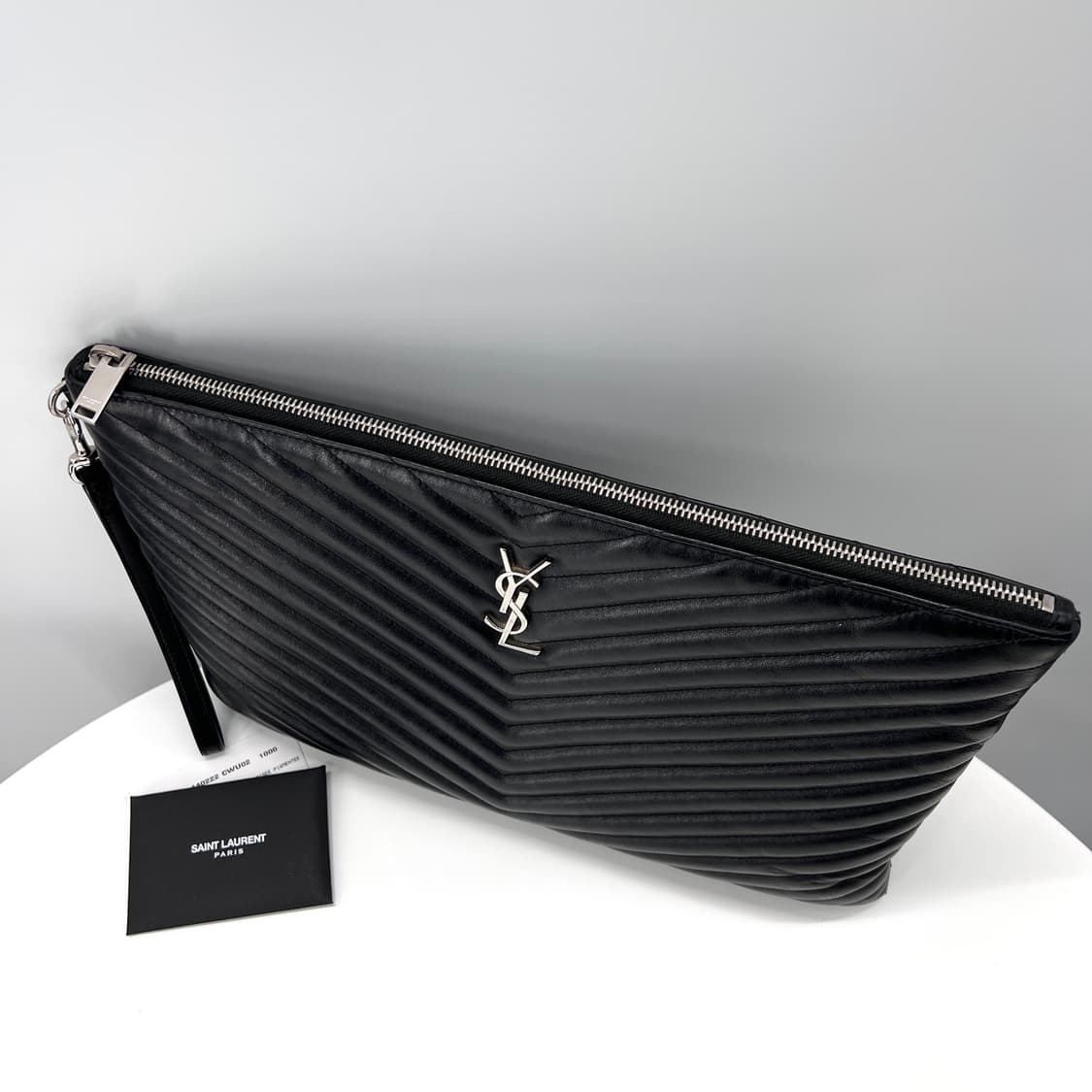 생로랑 마틀라세 여성 클러치백 블랙 라지 (440222) 상품이미지6