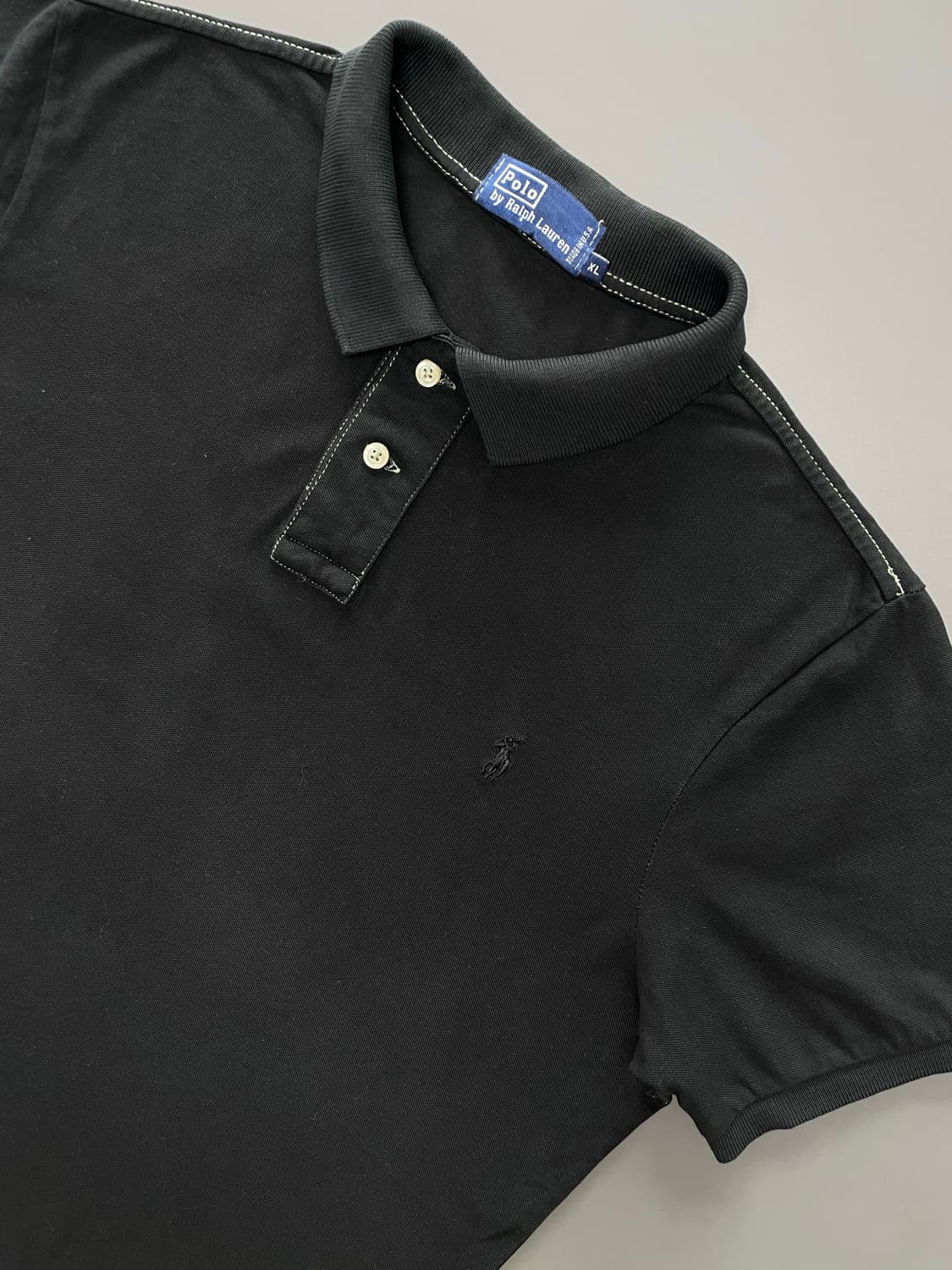 [XL] 폴로 랄프로렌 U.S.A. 블랙 반팔 카라티 상품이미지2