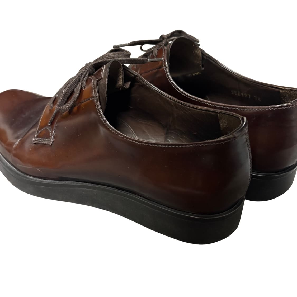 프라다 브라운 더비 슈즈 7.5 265-270 상품이미지5