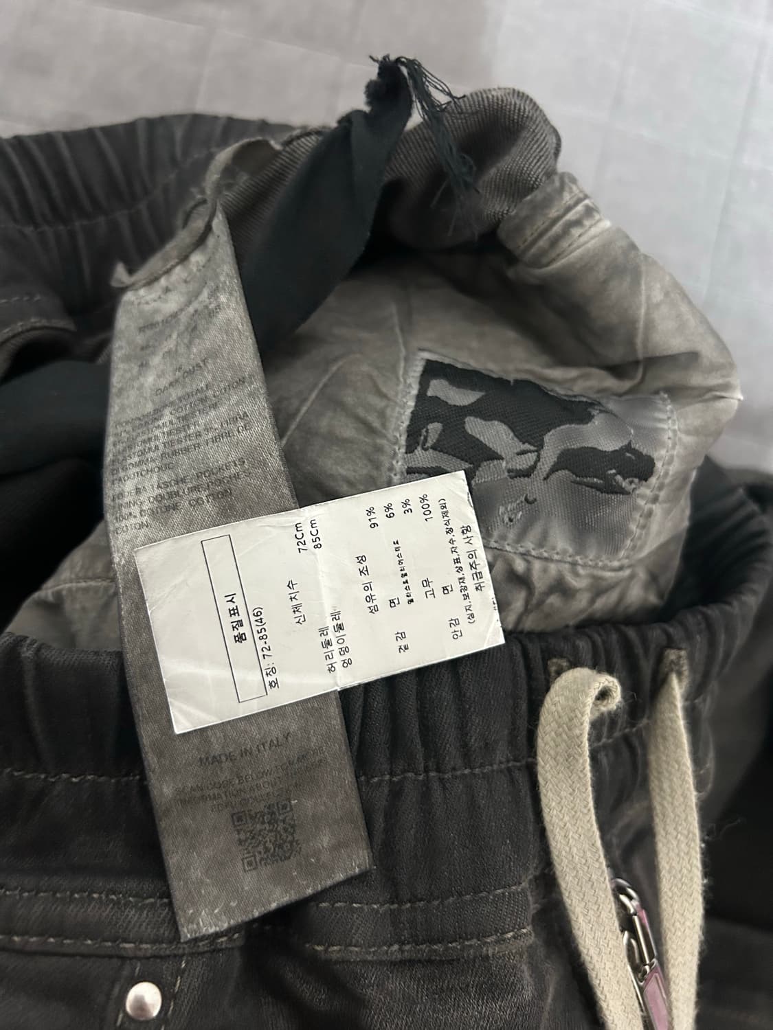 [46,S] 릭오웬스 점보카고 다크더스트 팬츠 상품이미지5