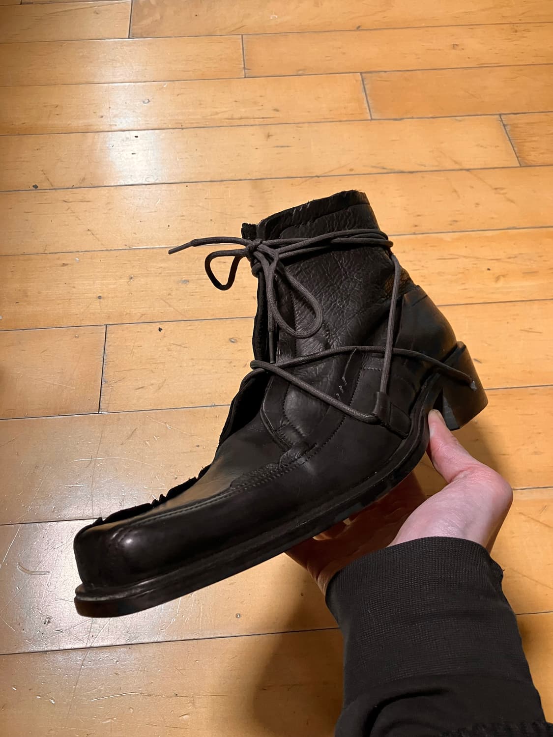 Whoop de doo 훕데두 그런지 레이스 스루 힐 부츠 (270) 상품이미지2