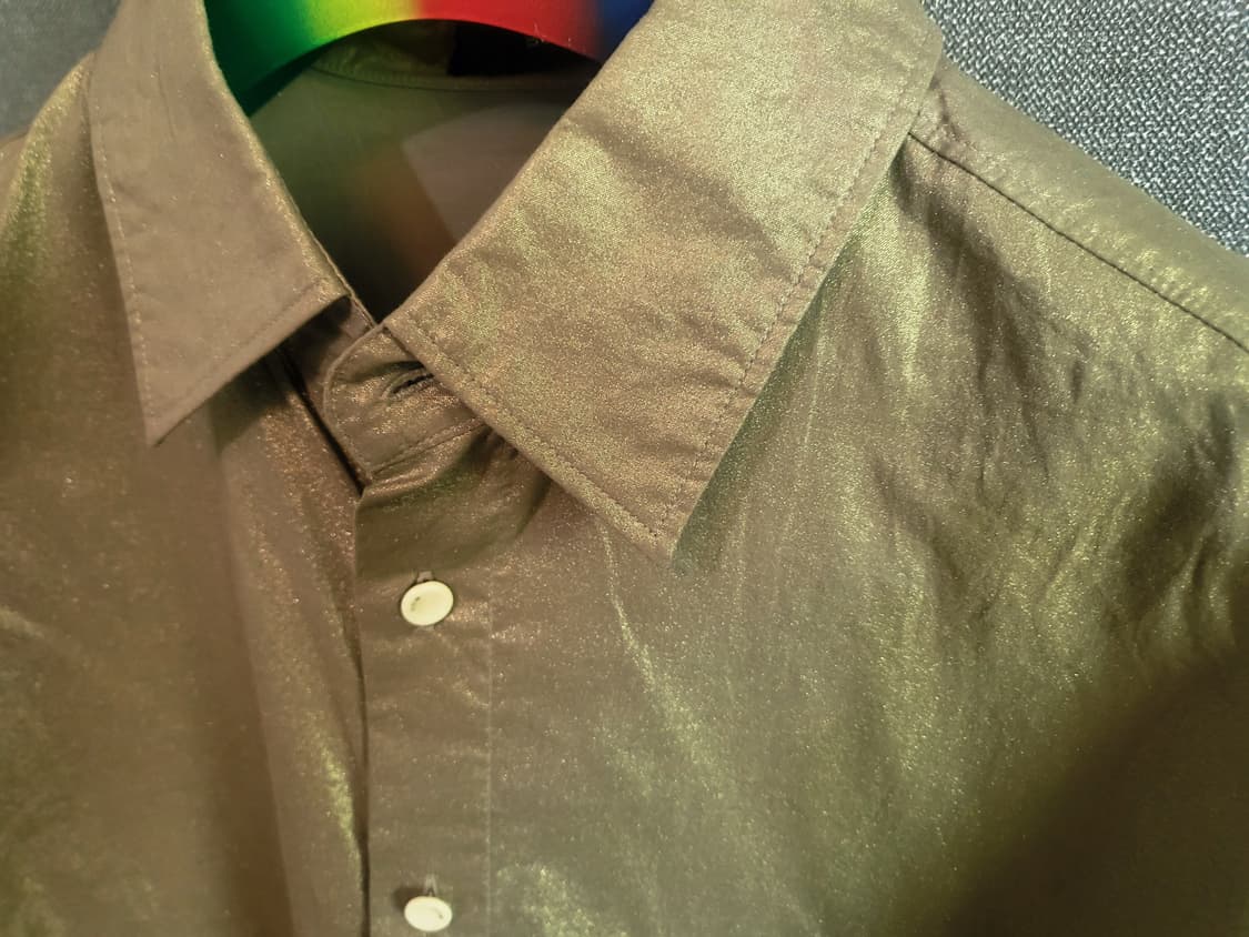 [미사용 새상품] BON 골드 실크셔츠 상품이미지5