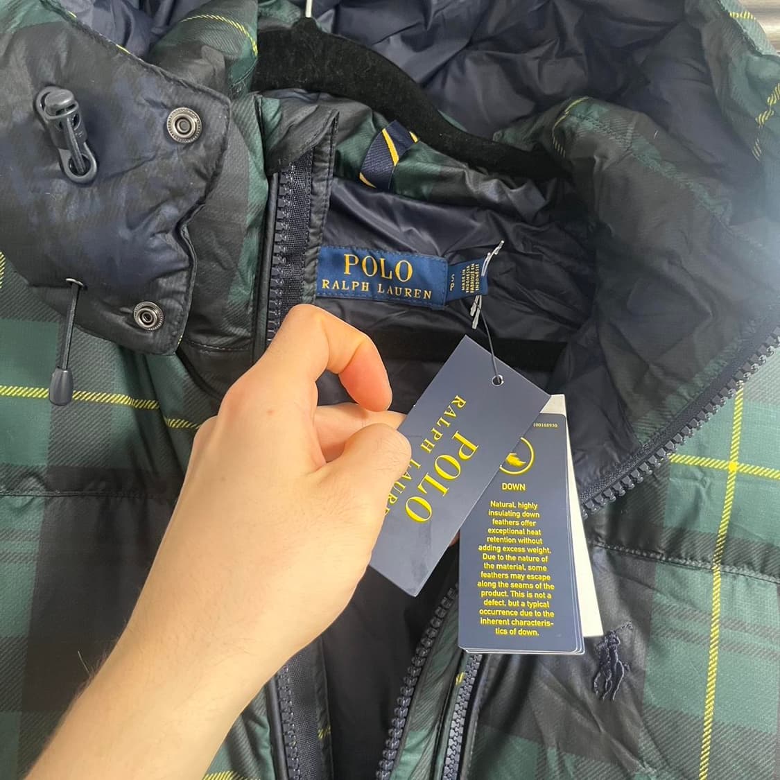 20s 폴로 랄프로렌 타탄 체크 다운 패딩 자켓 상품이미지6