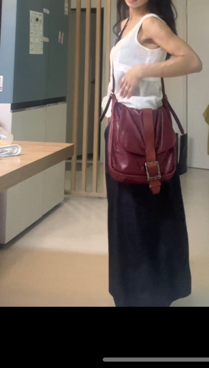 일본빈티지 소가죽 숄더백 상품이미지6