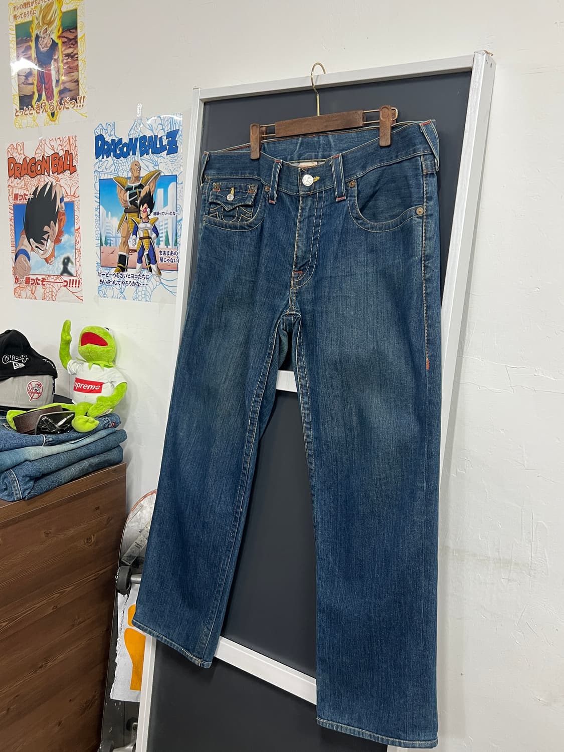 True Religion 트루릴리전 아수라 패치 진청 데님 팬츠 상품이미지9