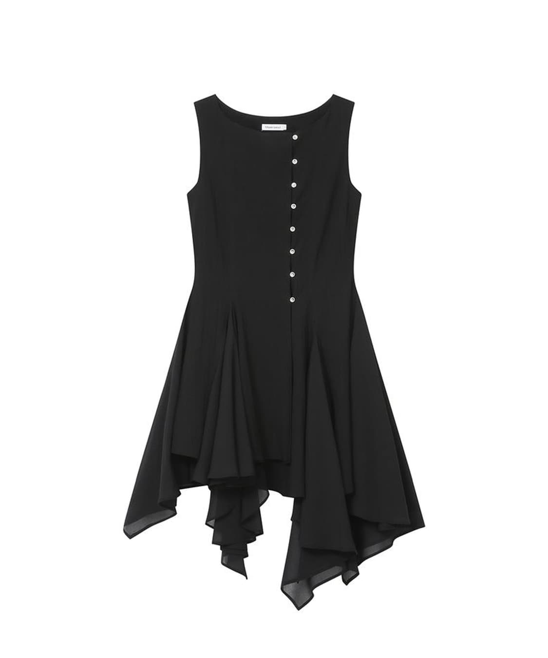 [1] 미세키 서울 언발란스 플로우 원피스 블랙 상품이미지2