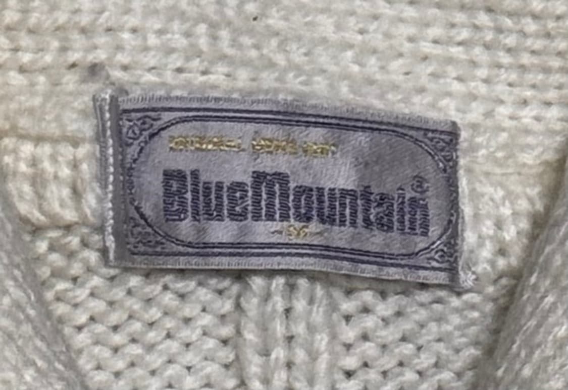 BlueMountain 케이블 아이보리 숄카라 니트 스웨터 상품이미지4