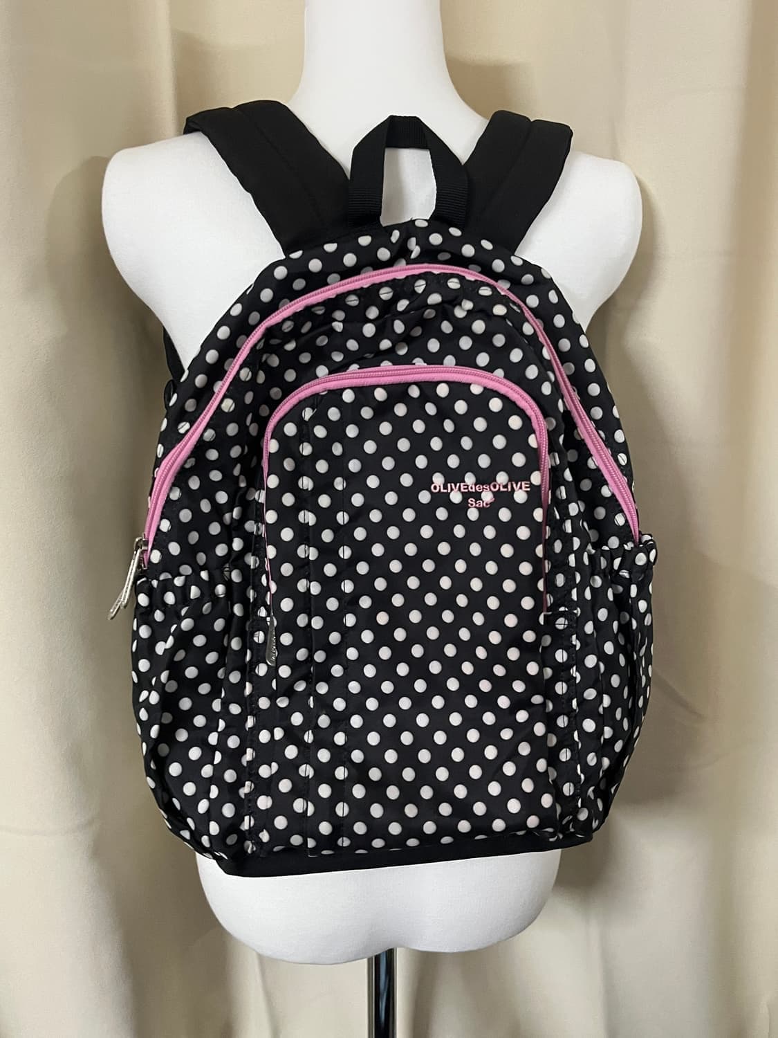 블랙 도트 백팩 🎀 상품이미지5