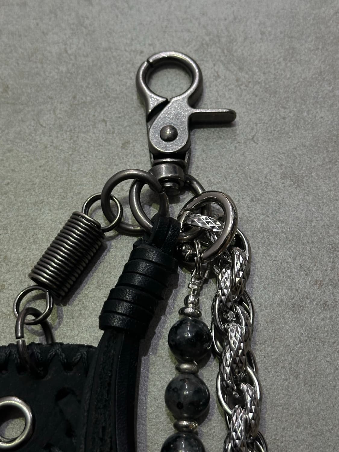 New🖤Mixed leather - 믹스 레더 키체인BL 상품이미지2