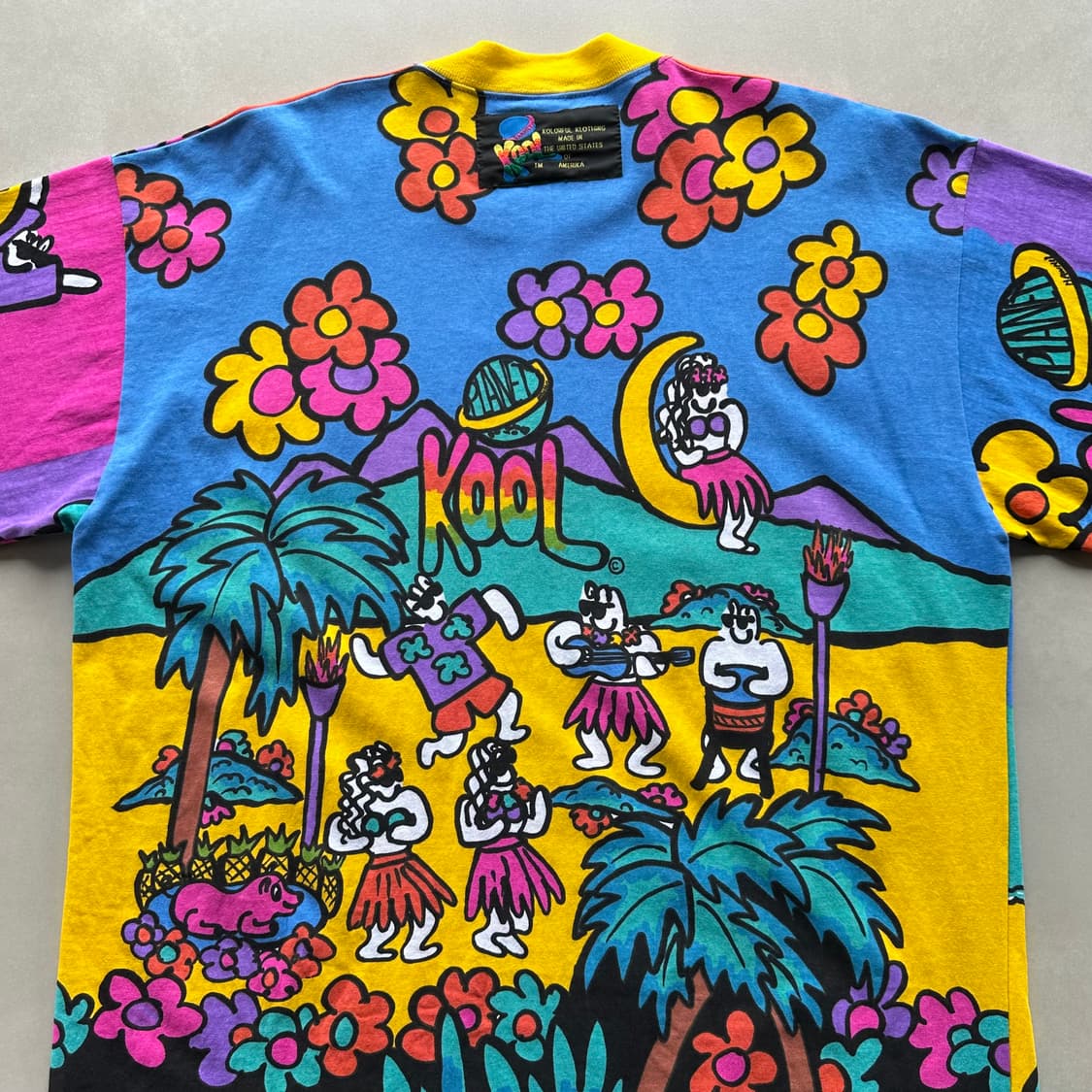 [XL](새상품)90s USA KOOL 컬러풀 아트 티셔츠 상품이미지8