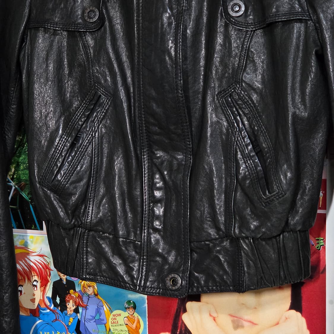 빈티지 양가죽 크롭 봄버 자켓 상품이미지4