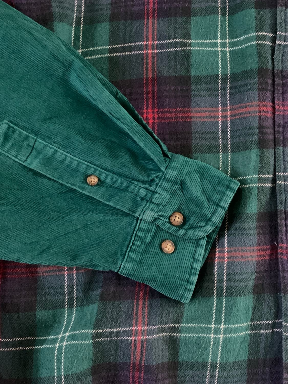 90s 갭 코듀로이 플란넬 스위칭 셔츠 상품이미지6