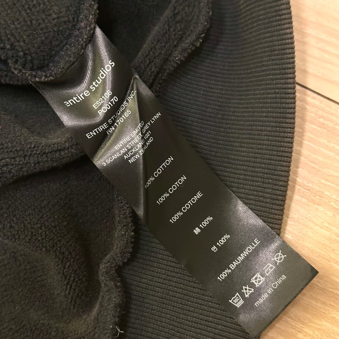 엔타이어 스튜디오 풀집 후드집업 블랙 상품이미지3