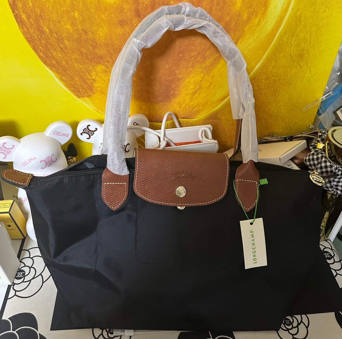 롱샴 블랙 쇼퍼백 택 새상품  상품이미지1