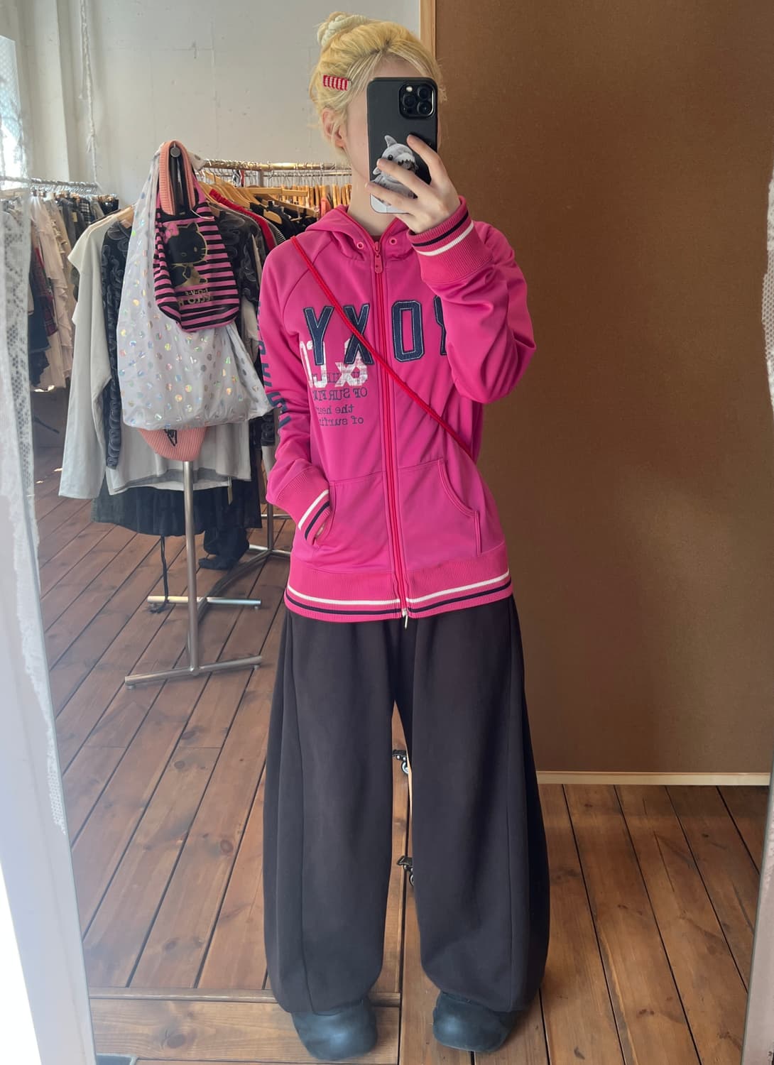 Roxy 딥핑크 후드집업 상품이미지5