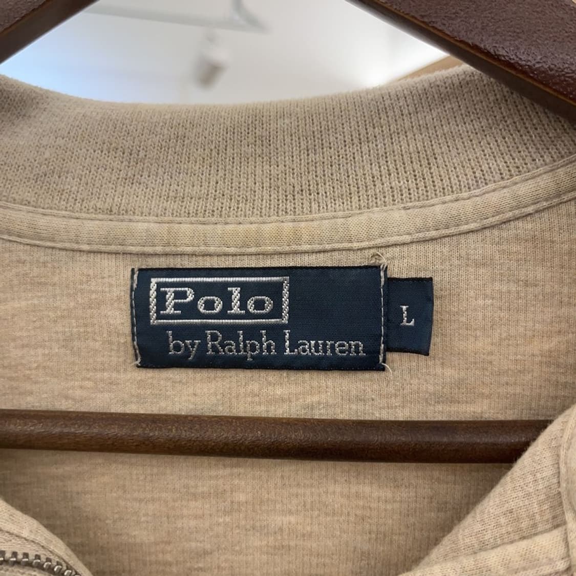 폴로 랄프로렌 빈티지 모던캐주얼 오트밀 반집업 니트 L C09553 상품이미지5