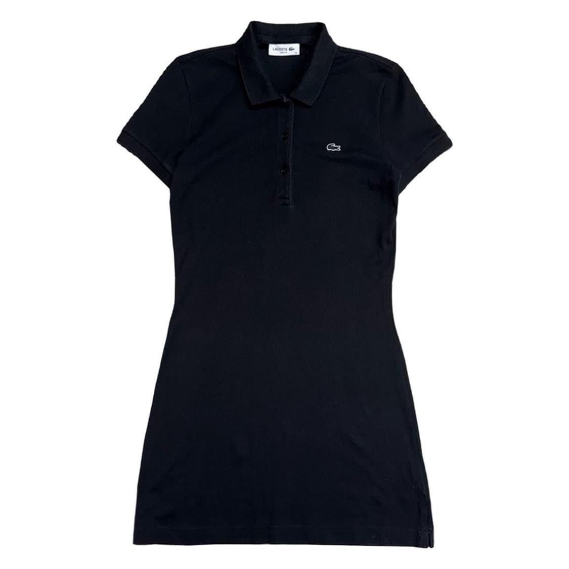 LACOSTE 슬림핏 폴로 원피스 블랙 36 상품이미지1