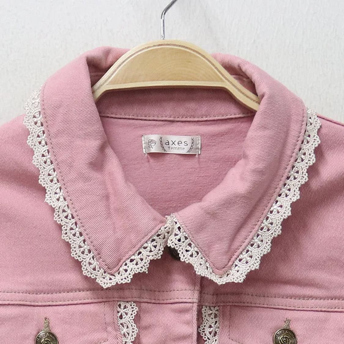 액시즈팜 딸기우유 리본코어 레이스 코튼 자켓 64635 상품이미지5