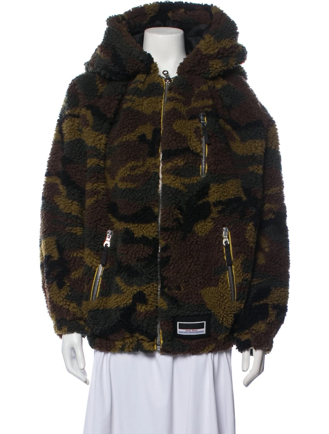 미우미우 카모 플리스 후드자켓 상품이미지9