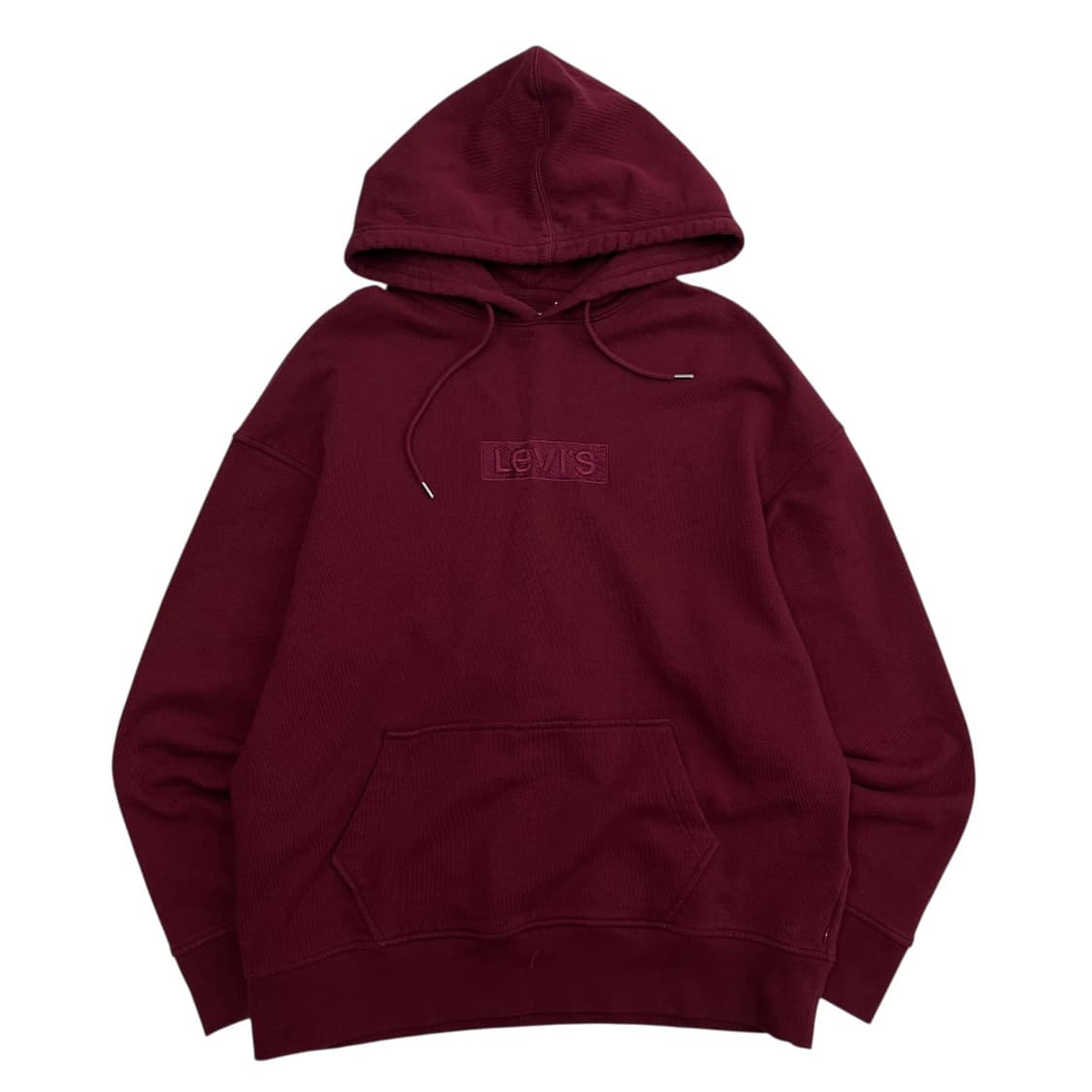 리바이스 버건디 자수로고 후드 L 상품이미지2