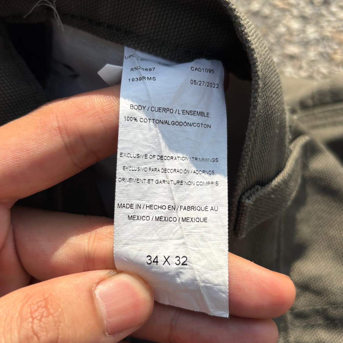 Dickies 디키즈 카펜터 카키컬러 카고 팬츠 상품이미지6