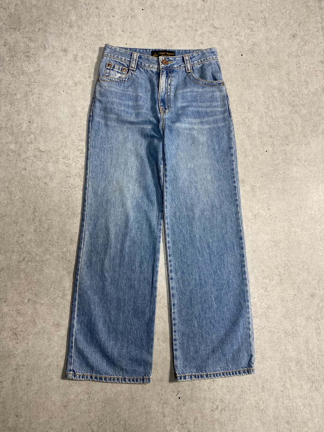 [40] 비비안 웨스트드우 라이트 데님 와이드 팬츠 상품이미지4