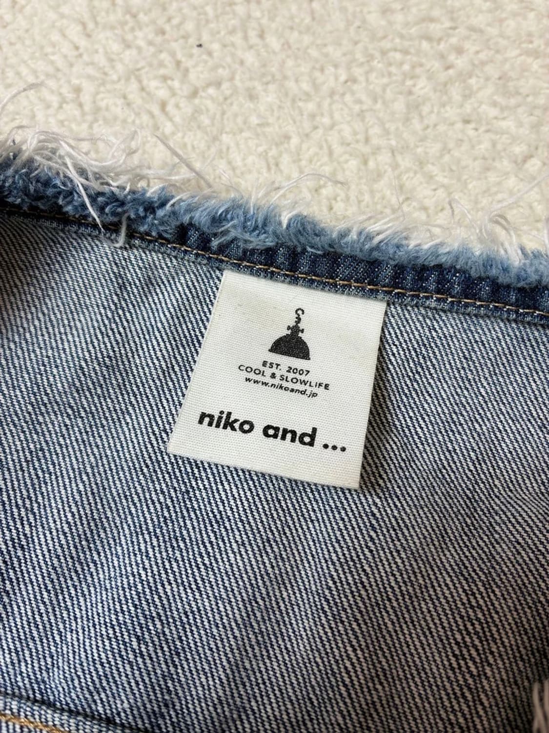 니코앤드 NIKO AND 카라리스 해체주의 데님 자켓 PN7302 상품이미지6