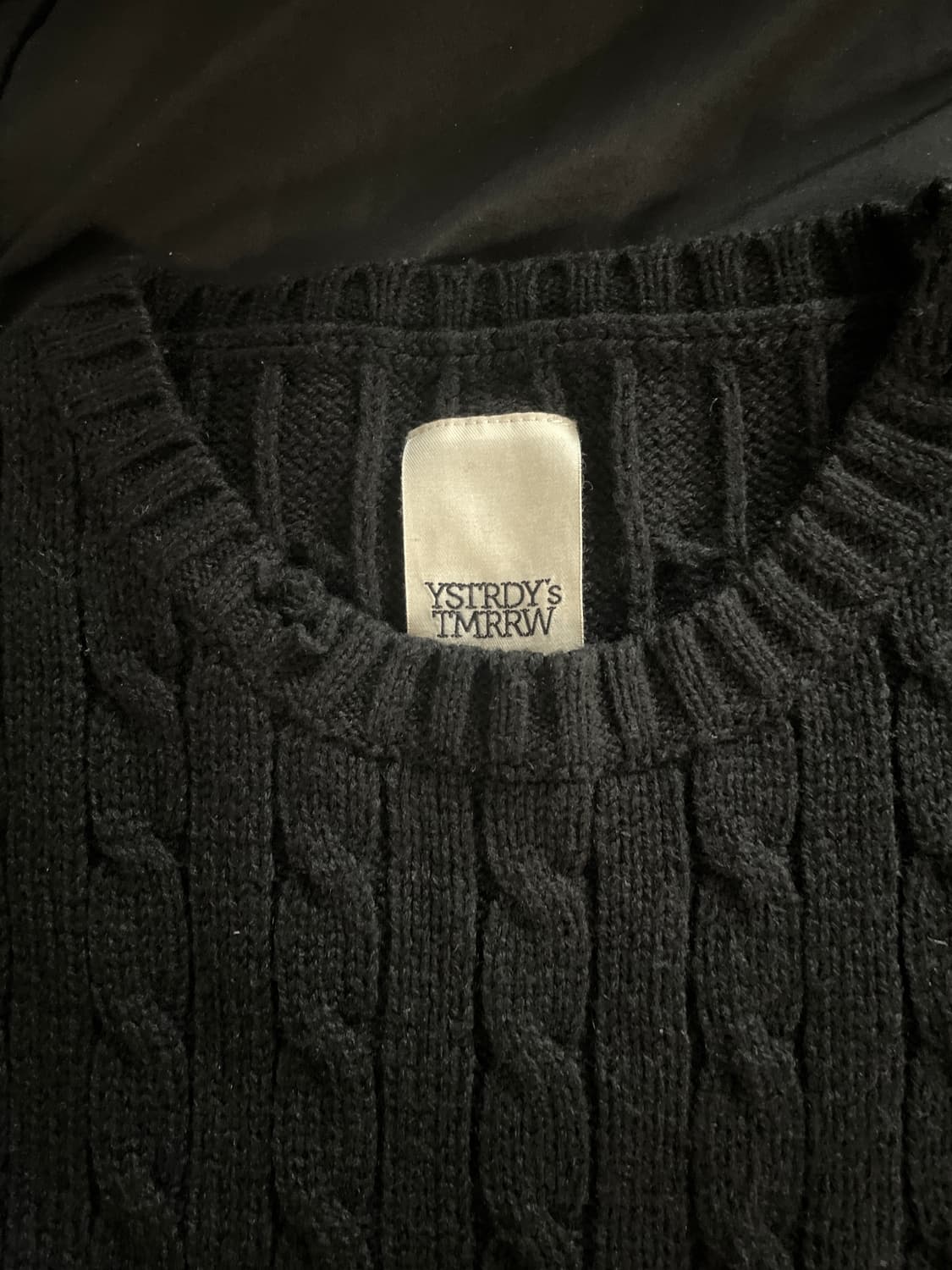 예스터데이 투모로우 그런지 니트 블랙 S 상품이미지4