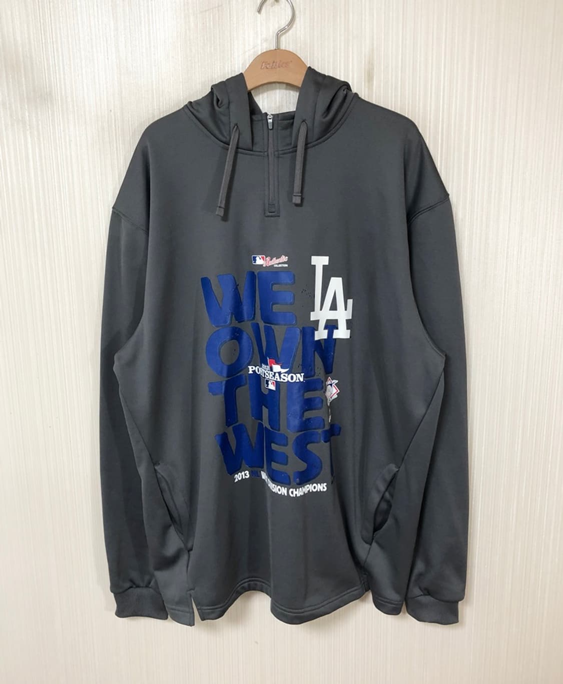 MLB 마제스틱 LA다져스 2013 웨스트디비젼 챔피언 어센틱후드티 XL 상품이미지1