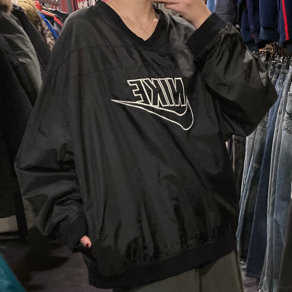 [IM] 나이키 빅스우시 로고 웜업 블랙 상품이미지4