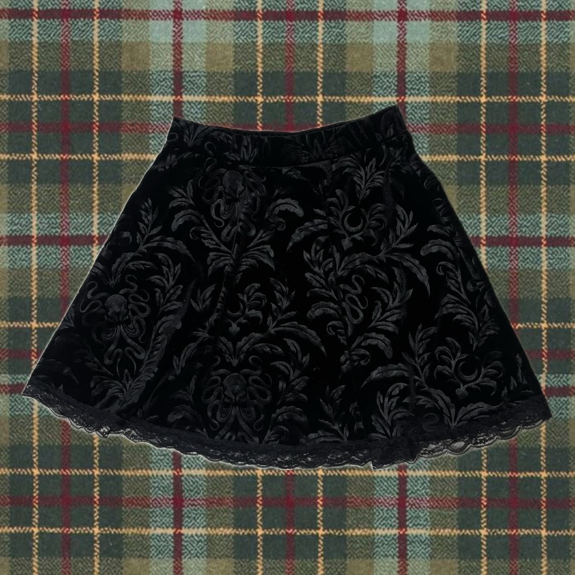 자카드 벨벳 스커트 상품이미지1