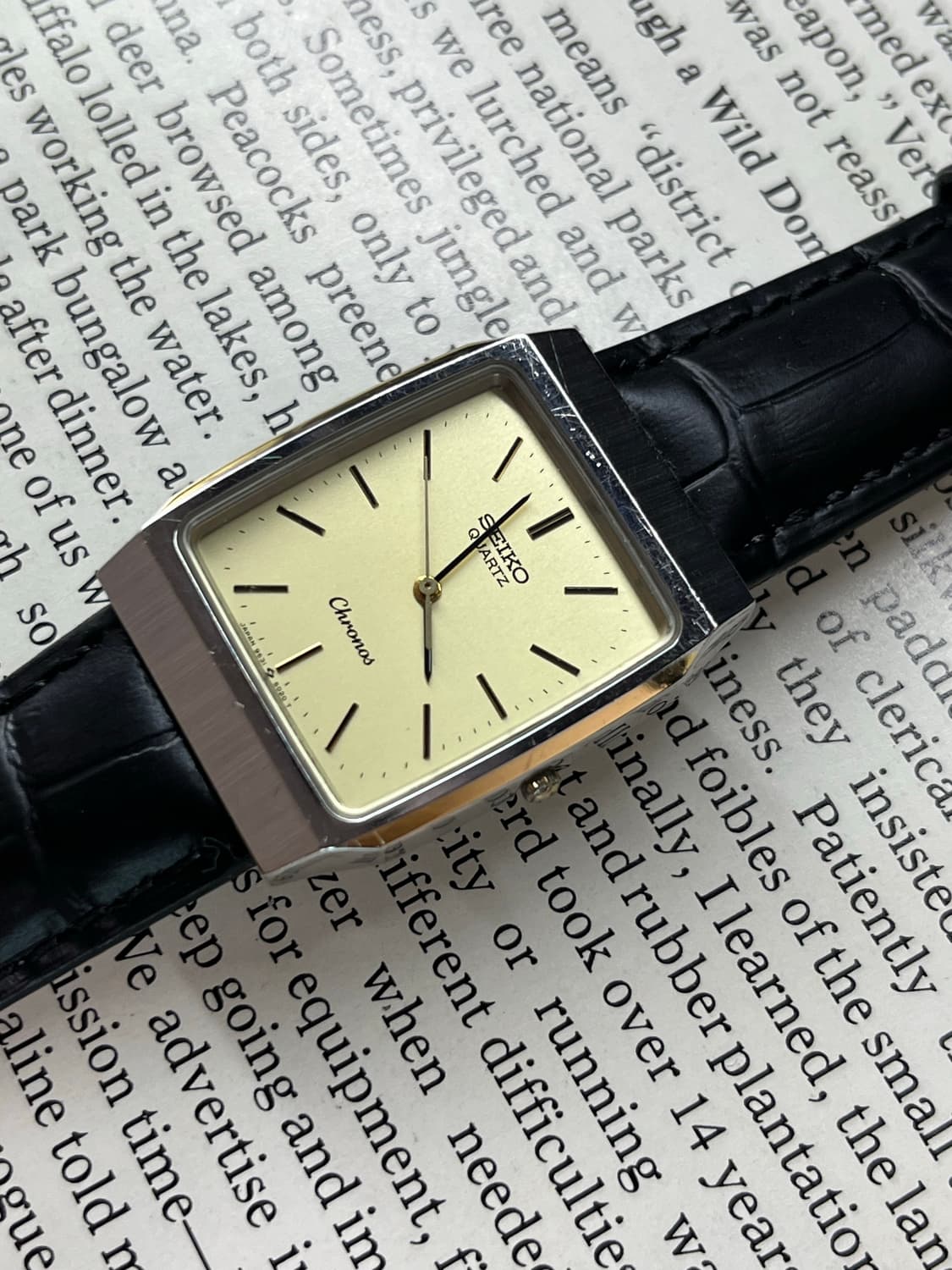 SEIKO CRONOS 탱크 투톤 쿼츠  상품이미지2