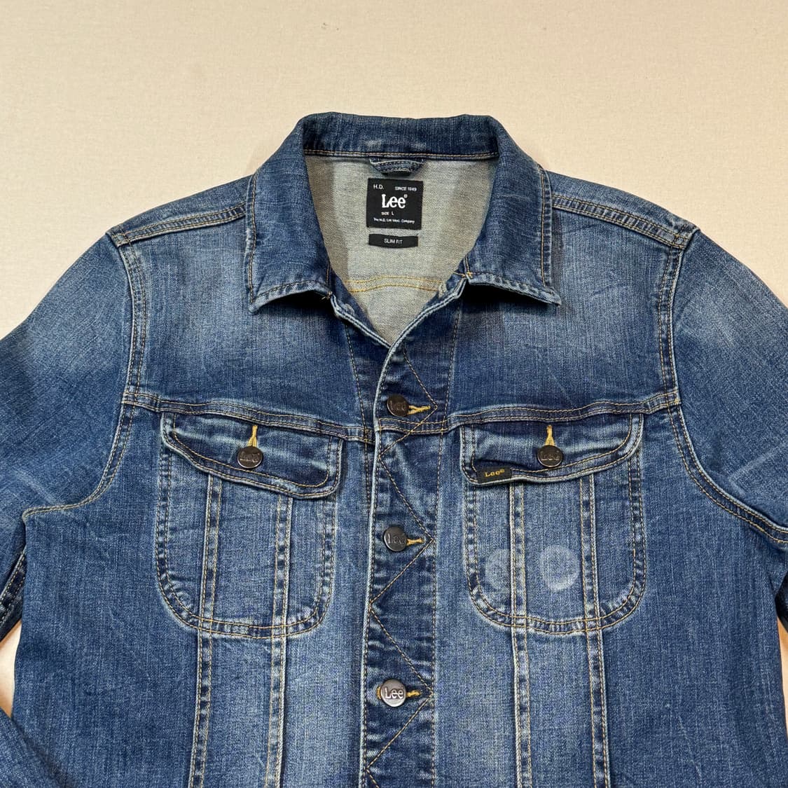 L) Lee 트러커 청 데님 자켓 슬림핏 상품이미지3