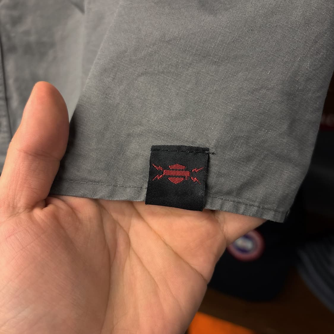 할리데이비슨 H-D 스컬 윙 엠브로이드 코튼트윌 워크셔츠 N1157 상품이미지8