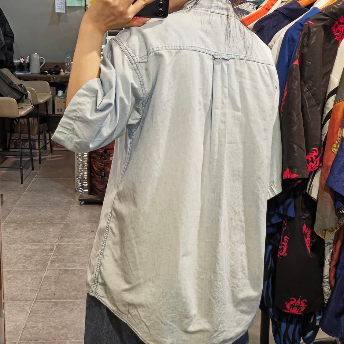 [NO.9] 워너브로스 루니툰 라이트 데님 반팔 셔츠 상품이미지4