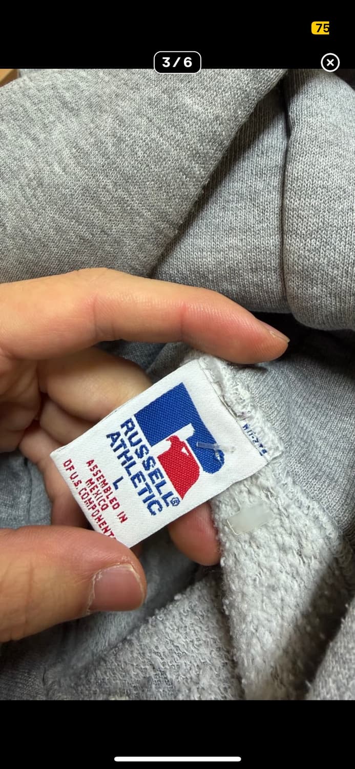 90s 러셀 후드티 라이트그레이 상품이미지2