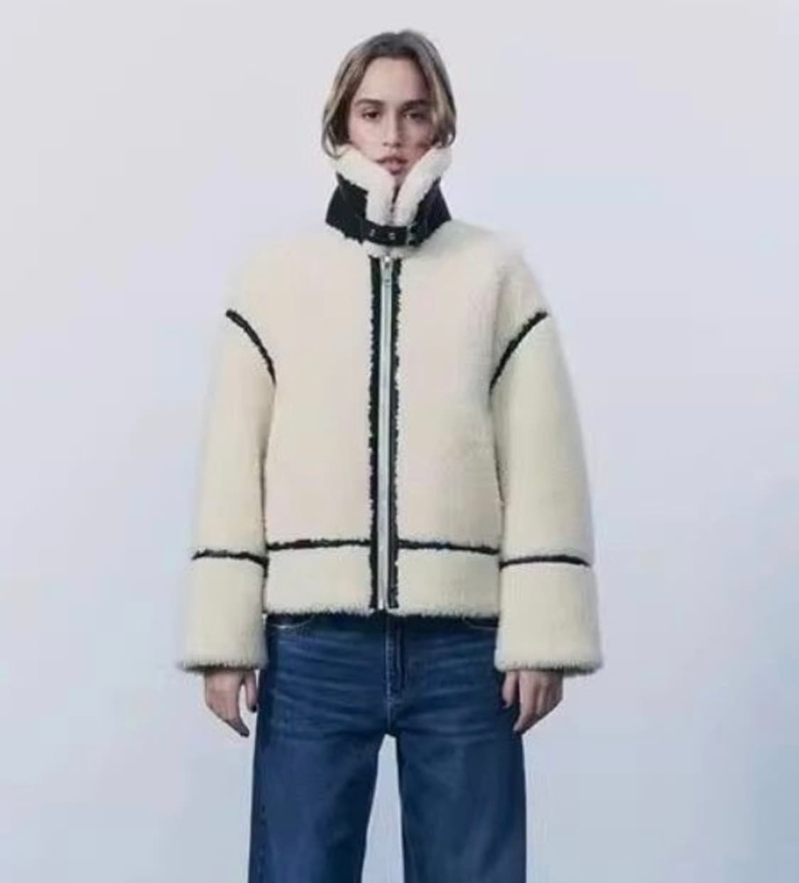 자라 뽀글이 양털 무스탕 xs 상품이미지1