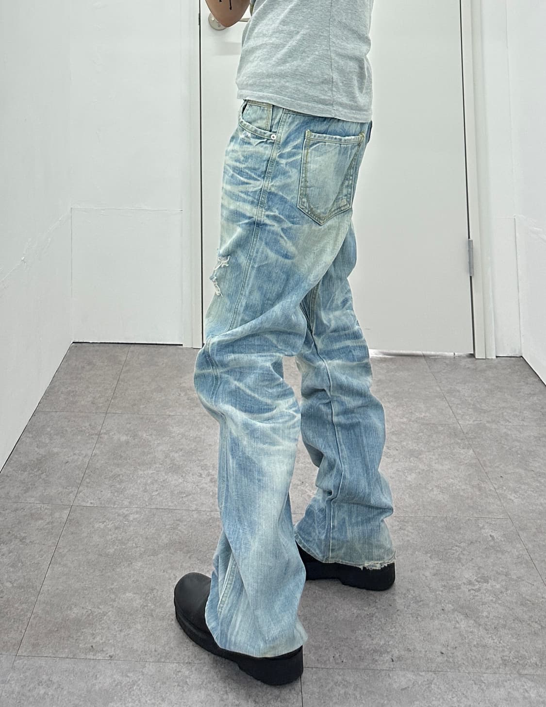 Easy Riders 00s destroyed flare denim pa 상품이미지2