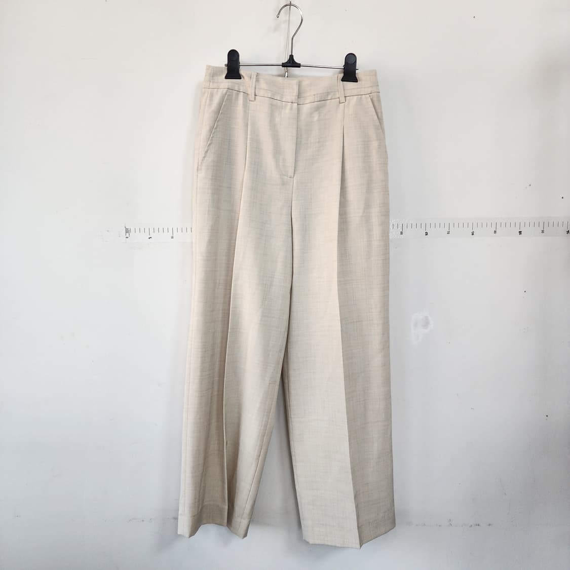 JJ-RO 아이보리 플리츠 바지 상품이미지1