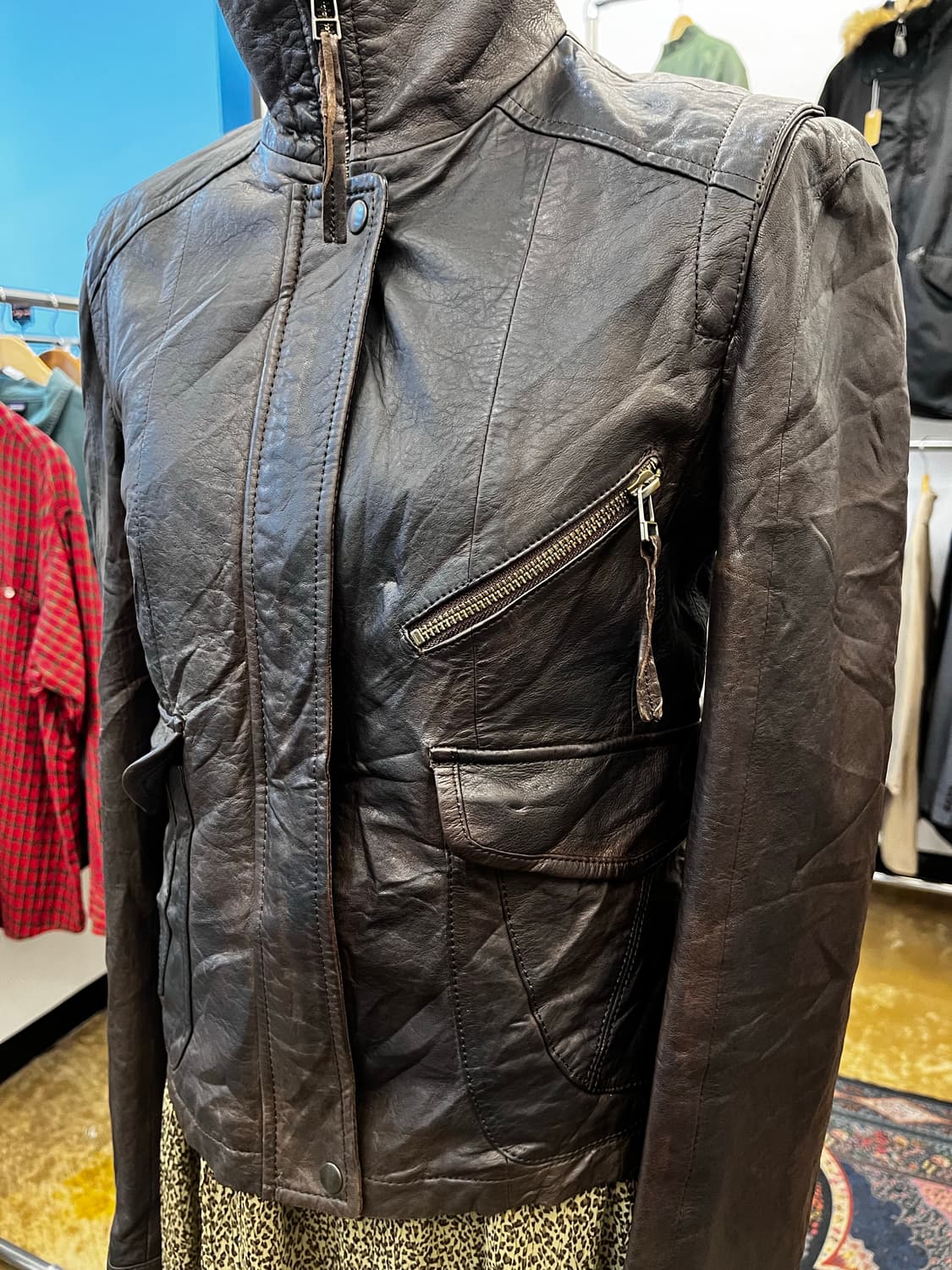 Mia Carna 하이넥 양가죽 자켓 상품이미지3