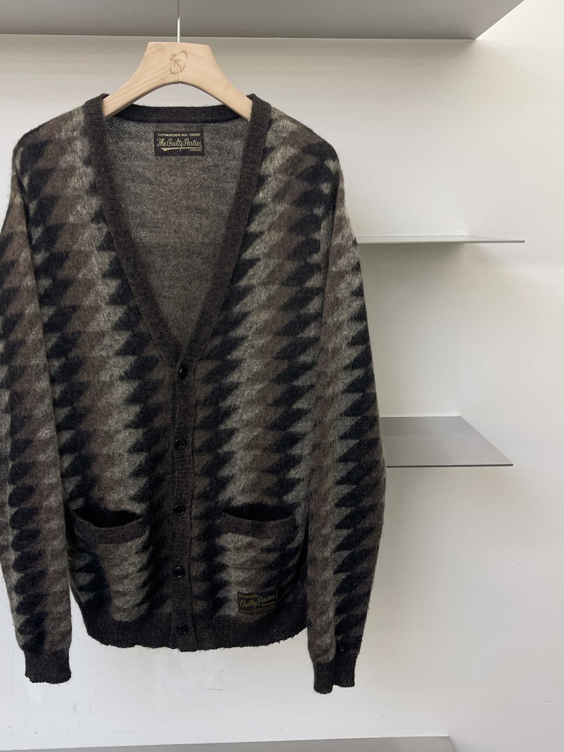 와코마리아 12aw 다이아몬드 모헤어 가디건 상품이미지3