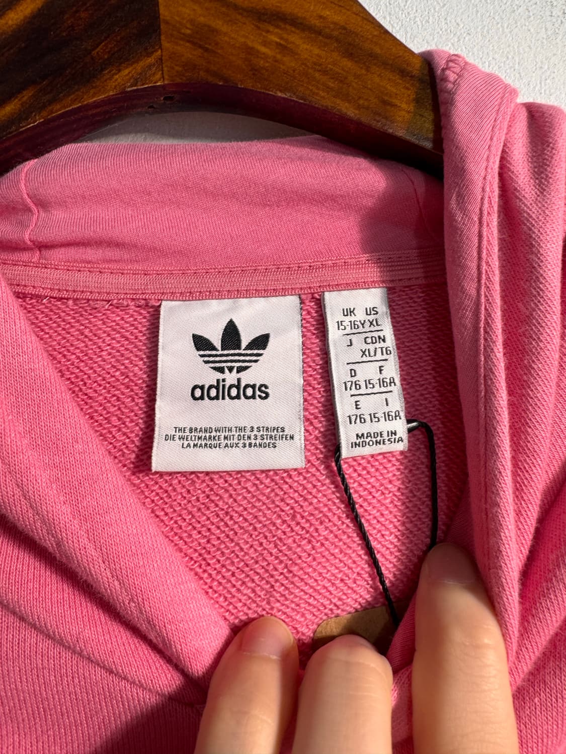 ADIDAS 아디다스 핑크 후드 키즈XL C509 상품이미지9