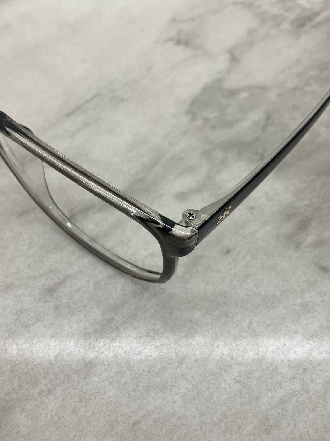 카라 KARRA 화이트차콜 와이드 스퀘어 빅 뿔테 안경 상품이미지2