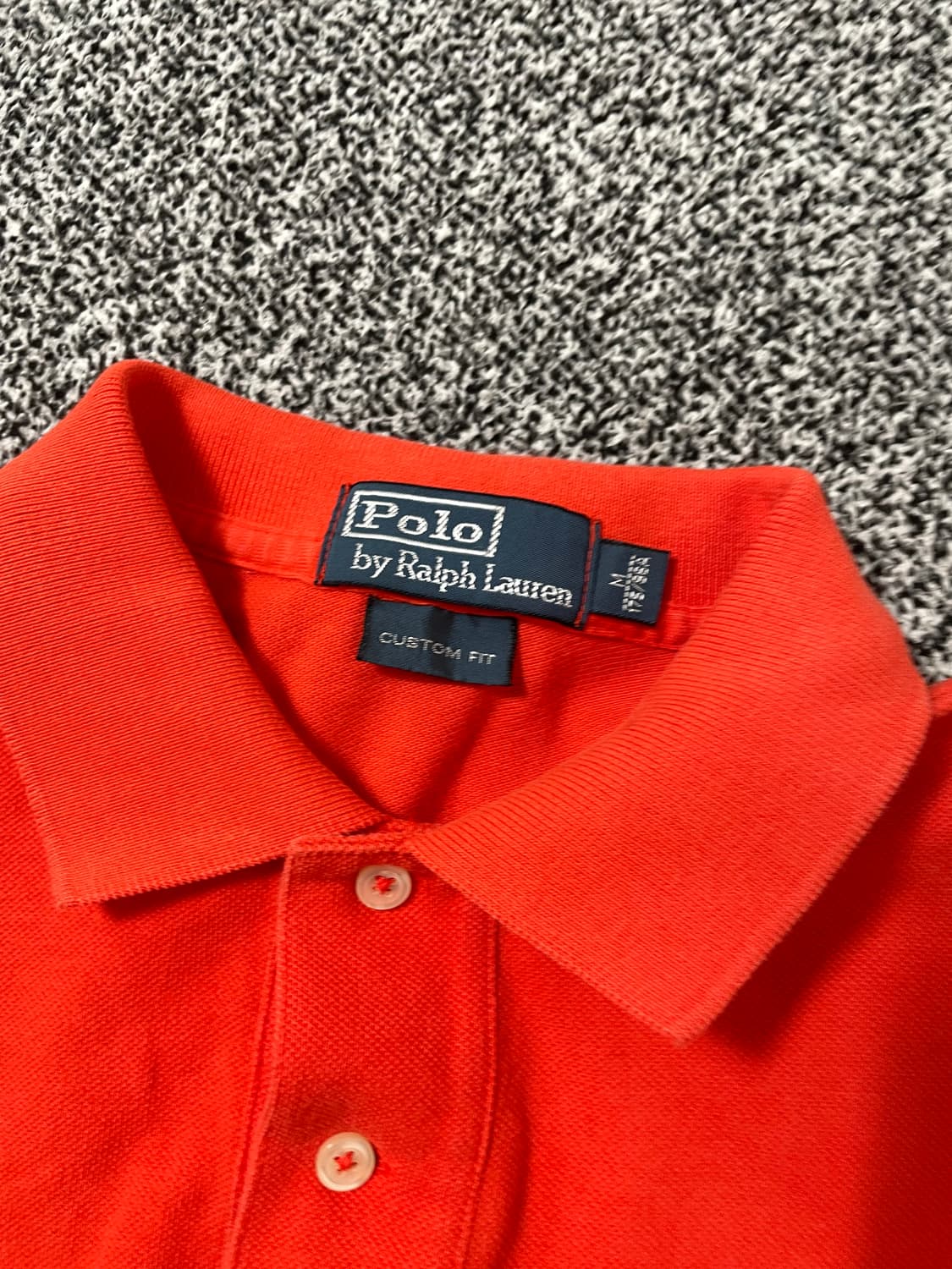 빈티지9. 폴로랄프로렌 피케 폴로 셔츠 롱슬리브 긴팔 티셔츠 오렌지 상품이미지3