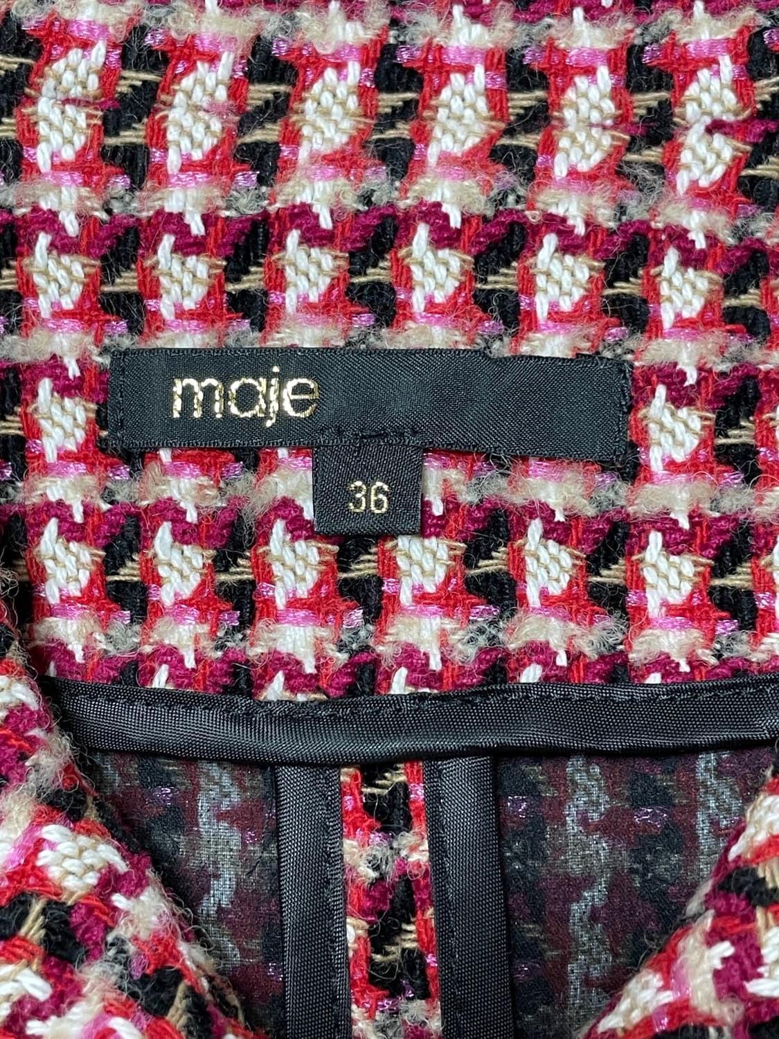 [36]마쥬 레드체크 트위드 원피스 상품이미지6