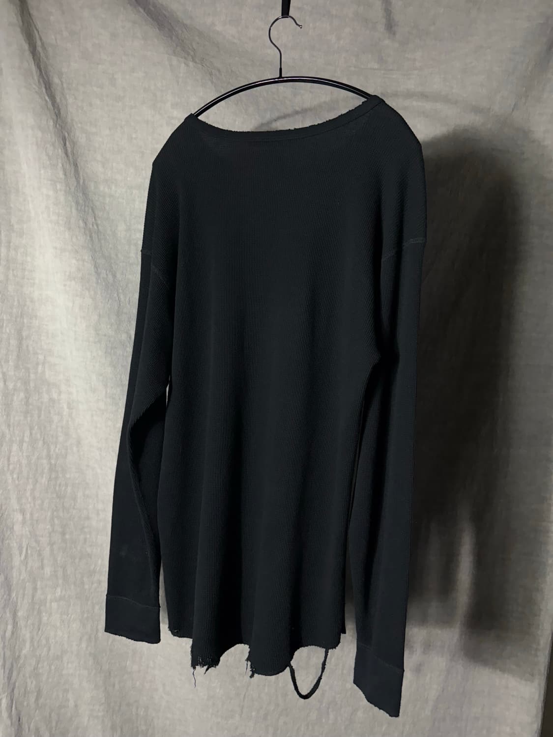 ancellm Distressed Thermal Knit Longslee 상품이미지7