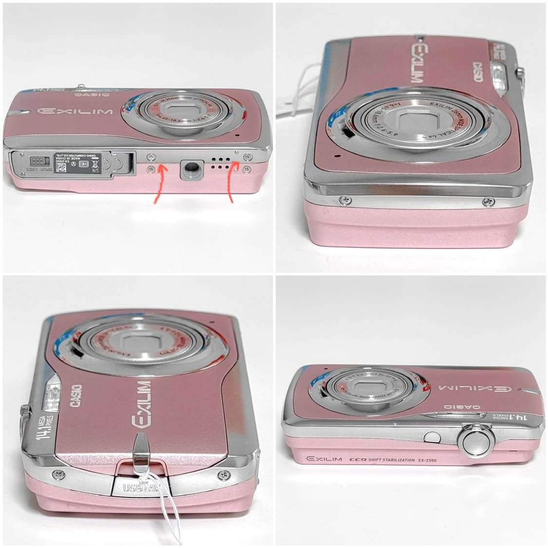 카시오 엑슬림 Z550 베이비핑크 빈티지디카 상품이미지3