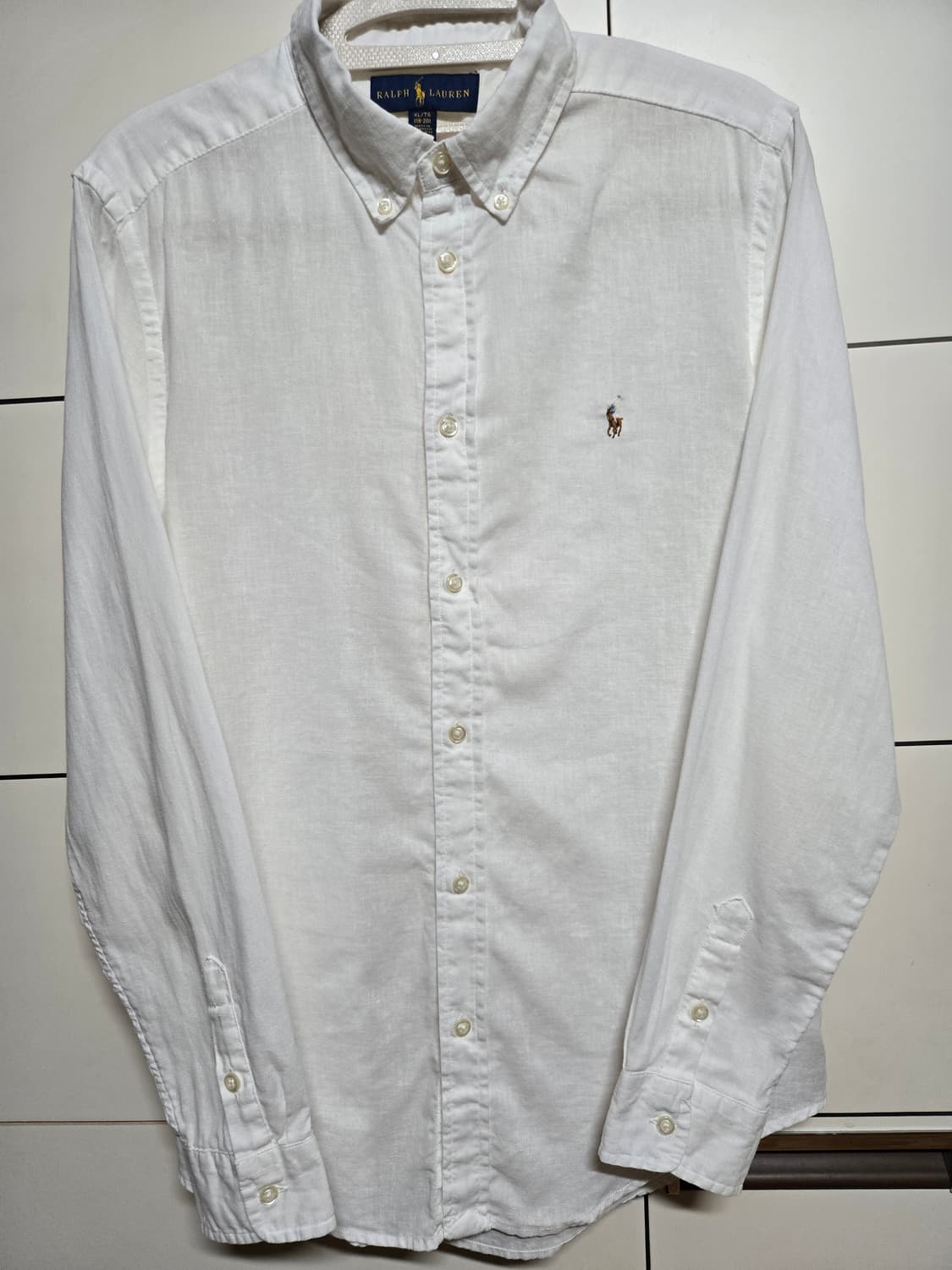 폴로 랄프로렌 여성 신형 린넨 화이트 셔츠 상품이미지1